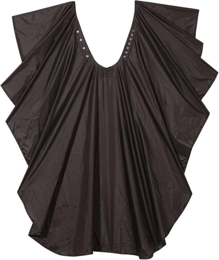 Zwarte Duo Cape met Drukknop en Band - 178 x 138 cm, Waterafstotend