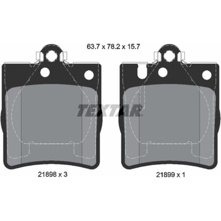 Remblokset TEXTAR 2189803, achter