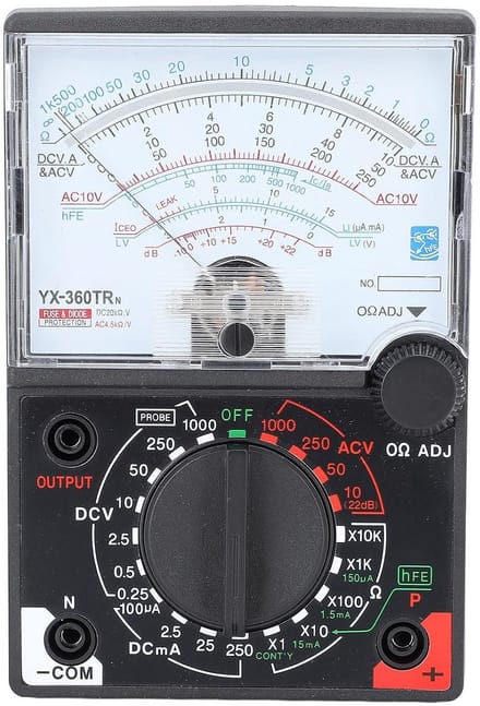 Analoge Multimeter - Pointer Tester - Elektrisch Testen - Contactloze Spanningsdetectie - 25 x 13 x 4 cm - Grijs