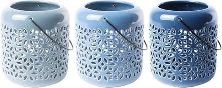 Esschert Design windlicht  blauw (1 stuk) assorti