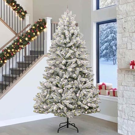 vidaXL - Kunstkerstboom - 300 - cm - 300 - LED's - Warmwit - PVC - en - Staal