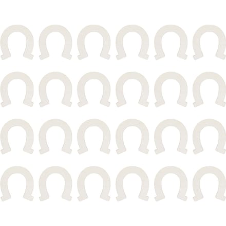 24 stuks DIY Houten Schijven Hoefijzervorm Onvoltooide Uitsparingen Hanger Handgemaakte Knutseldecoratie white