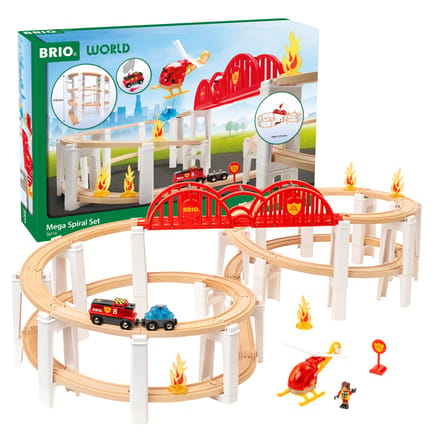 BRIO Mega Ensemble Spiralé 36114 Bois Bois Rail Cadeau (3 ans et plus) [Jouet, Jouet, Rail, Ensemble], (Anniversaire/Noël)]