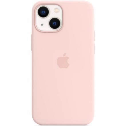 Silicone Backcover MagSafe voor de Apple iPhone 13 Mini - Chalk Pink
