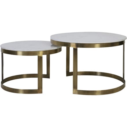 Light & Living Salontafel Perlato - Wit - Ø75cm - Modern