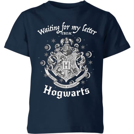 Harry Potter Waiting For My Letter Kinder T-shirt - Navy - 122/128 (7-8 jaar)