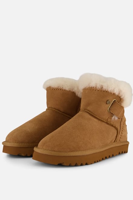 Warmbat Langlo Winterboots cognac Suede - Maat 38