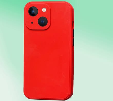 Apple iphone 13 MINI Hoesje Back Cover met camera bescherming ROOD 1x Gratis Glass Screenprotector