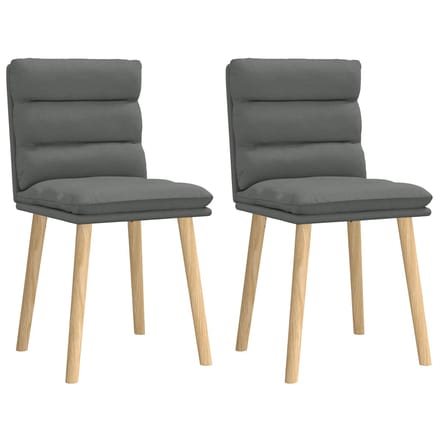 vidaXL - Eetkamerstoelen - 2 - st - stof - donkergrijs