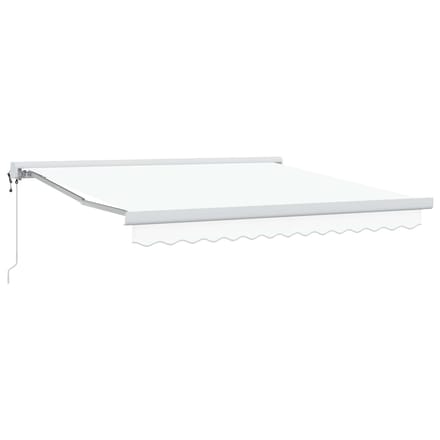 vidaXL - Uitschuifbare - luifel - Wit - 300 - x - 250 - x - 165 - cm - Stof - en - Metaal