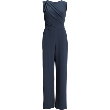 Jumpsuit met ronde hals en plooien