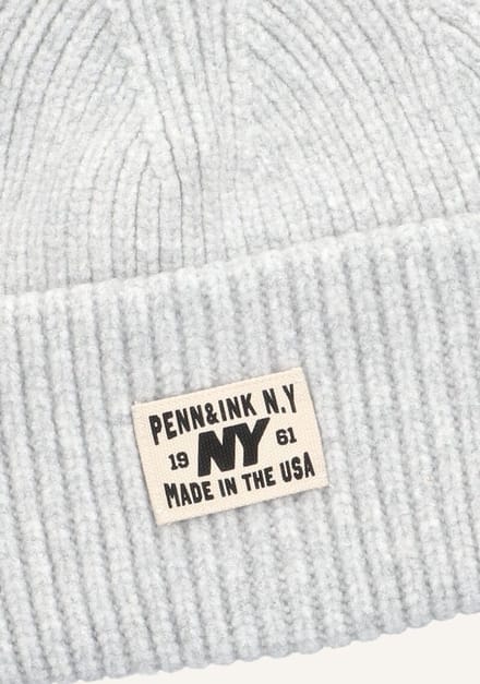 Penn & Ink Beanie W25b354 Mutsen Dames - Lichtgrijs - Maat ONESIZE