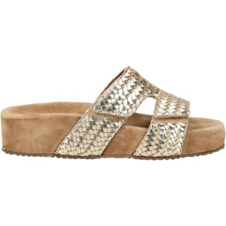 Mille Dames Slippers Leer Goud