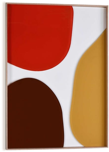 Schilderij 3D Art Connected - terra teints - 70 x 50 - Hout - REINDERS