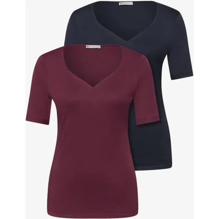Shirt met hartvormige halslijn in een pak van 2