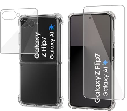 ChiGuard Hoesje & Screenprotector geschikt voor Samsung Galaxy Z Flip 7 Hoesje Screenprotector - Shock Proof Case - Transparant