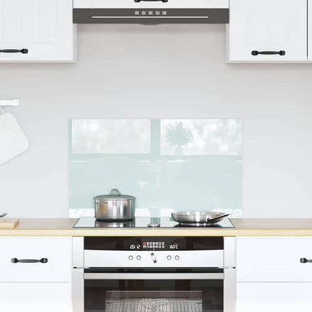 vidaXL - Keuken - Spatscherm - Wit - 70 - x - 40 - cm - gehard - glas