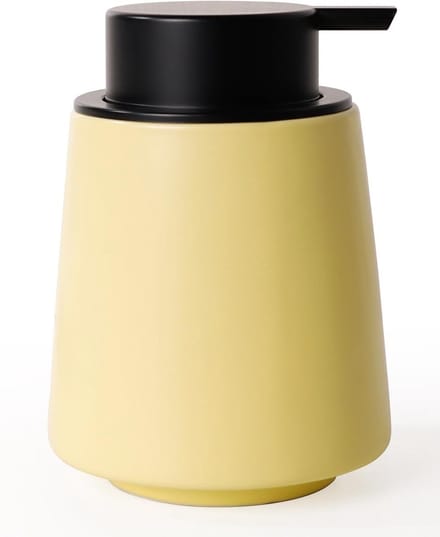 Matte Gele Zeepdispenser - 350 ml, Ideaal voor Badkamer, Keuken en Handzeep