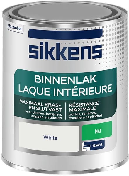 Sikkens - Binnenlak Mat - White - Mengverf - 750 Ml