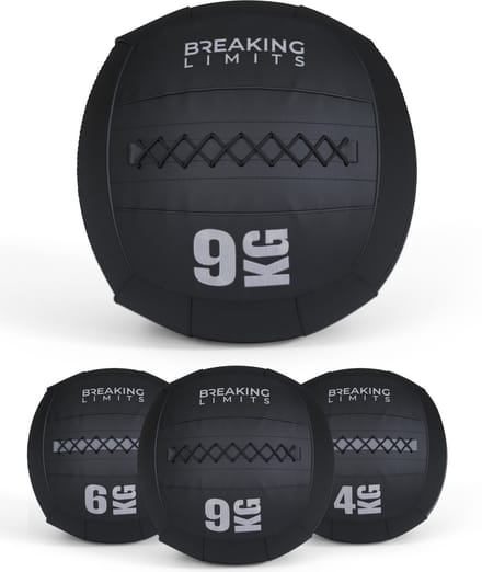 Breaking Limits Wall Ball Pro - 9 kg - Geschikt voor CrossFit & HYROX training - Medicijnbal - Gewichtsbal