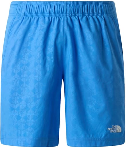 The north face 24/7 pentadome embossed 7in short in de kleur blauw.