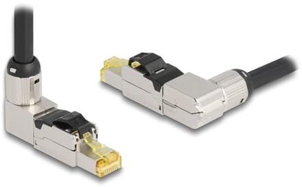 Delock RJ45 Plug field assembly Cat.8.1 metal angled