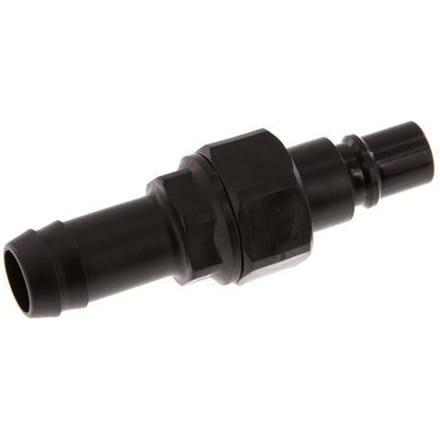POM DN 7.2 Koppeling Insteeknippel 13 mm Slangpilaar Dubbele afsluiting