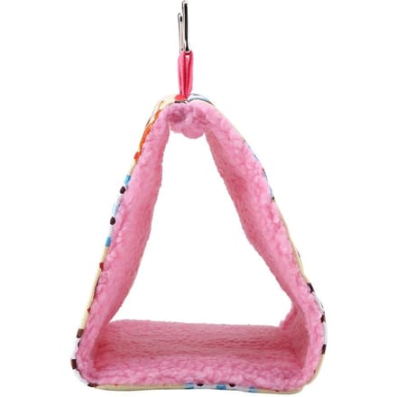 Huisdier Vogel Warm Zacht Hangmat Kooi Papegaai Hangend Hut Tent Bed Grot Schommel Speelgoed Type 1 pink