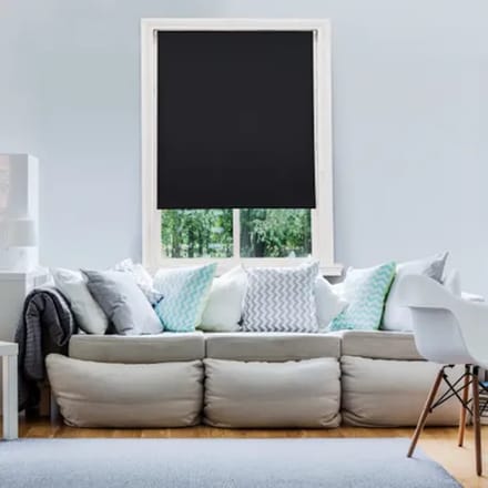 Baseline Verduisterend Rolgordijn - Zwart - 60x175cm