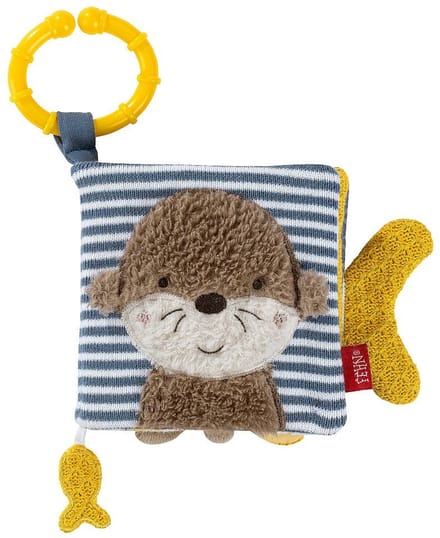 Fehn stoffen babyboek otter - sensorisch speelgoed voor baby's.
