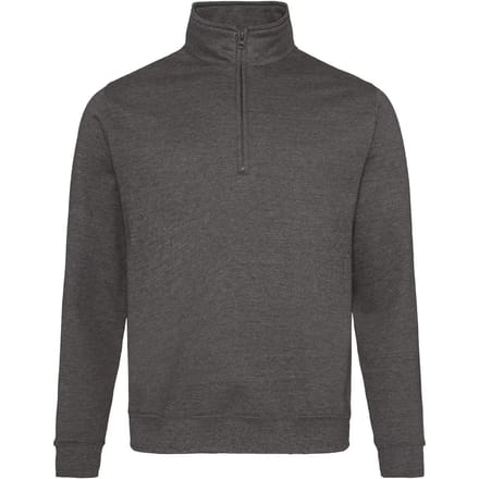 Just Hoods - 1/4 Zip Sweater - Charcoal (Heather) maat S