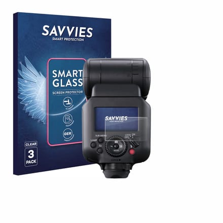 3 Stuks Savvies Screenprotector - geschikt voor Canon Speedlite EL-5 - beschermfolie glas transparant