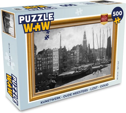 Puzzel Kunstwerk - Oude meesters - Lijst - Goud - Legpuzzel - Puzzel 500 stukjes
