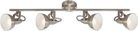 Briloner Leuchten SOFT plafondlamp - 4xE14 40W metal satijn wit schijnwerpers drai-&kantelbaar