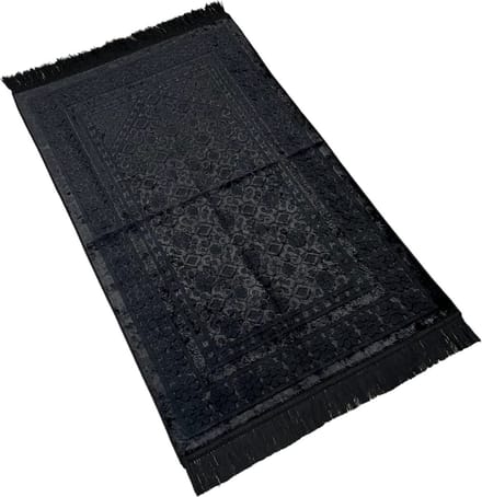 Luxe gebedskleed velvet Zwart