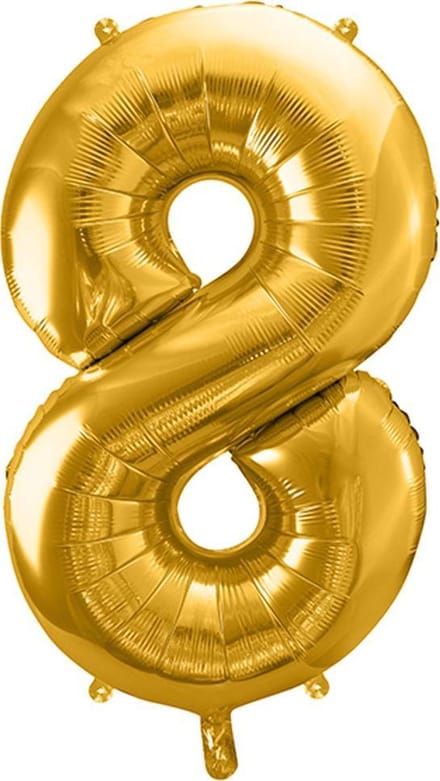 Cijfer 8 (86 cm) - Goud