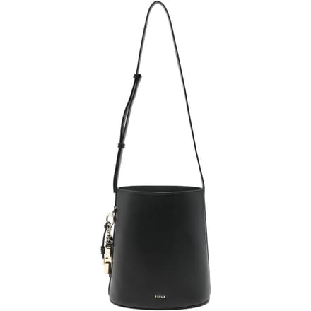 FURLA Leren schoudertas Roxie Bucket Bag Nero zwart
