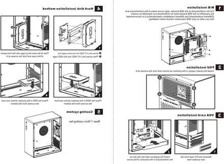 Computer Case - PC Behuizing Mini-Tower - Desktop Bouwen - 0.8MM Dikke Plaat - L330xW145xH290MM - Zwart