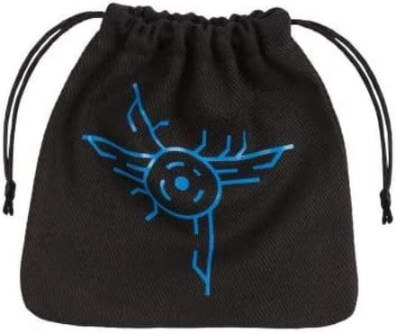Zwarte en Blauwe Dobbelstenen Tas voor Spelaccessoires