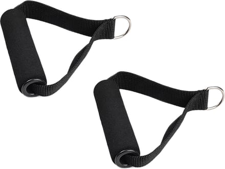 DW4Trading Nylon Strap Handle met Metalen D-ring - Set van 2 Stuks - Zwart