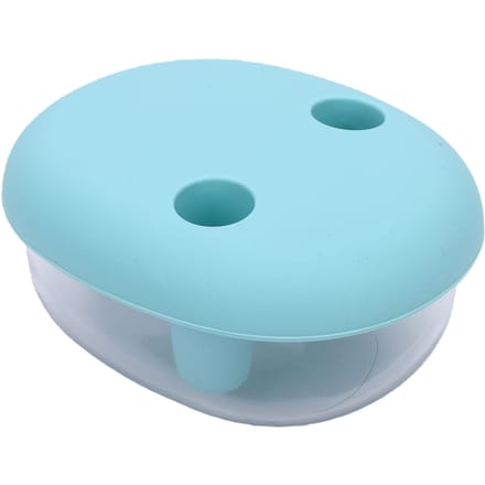 2-in-1 Snackvinger Container Siliconen Vingerdeksel Draagbaar Lekvrij Handsfree Snack Container Blauw blauw