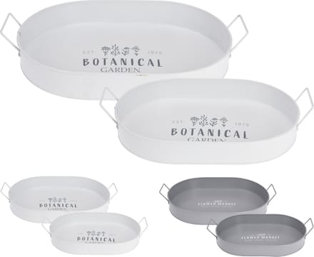 Dienblad set 2 stuks - Wit