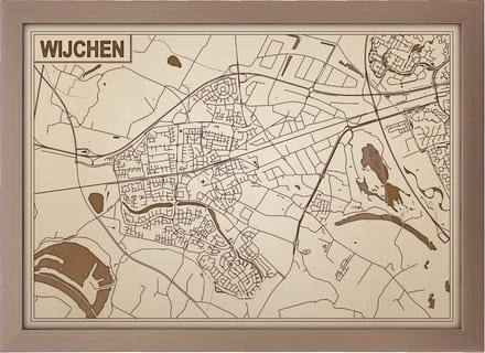 Decoratief Beeld - Houten Van Wijchen - Hout - Bekroned - Bruin - 21 X 30 Cm