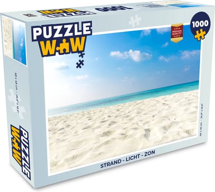 Puzzel Strand - Licht - Zon - Legpuzzel - Puzzel 1000 stukjes volwassenen