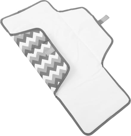 Herbruikbaar Verschoonmatje - Draagbaar Aankleedkussen - Onderweg Luiers - Waterdicht Print - 64x51cm - Wit