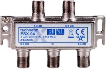 Technetix 4 weg splitter F connector ESX-04