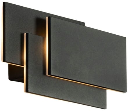 Kosilum - Trio - Wandlamp - Zwart - Aluminium