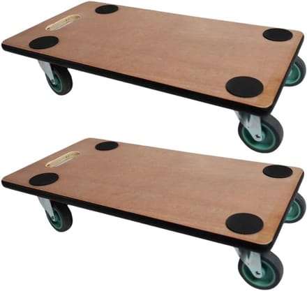 Set van 2 Professionele Transportrollers 200kg Draagvermogen - Multiplex Meubelroller