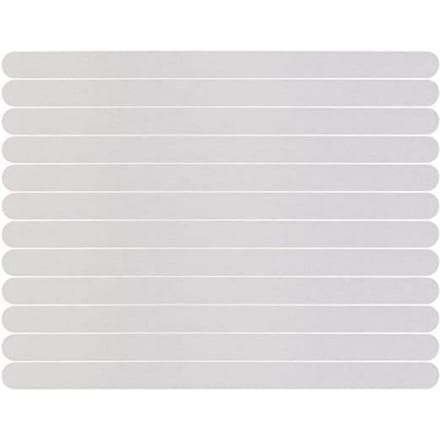 Bandes antidérapantes - Lot de 24 - Transparent - 2 cm x 20 cm - Prévention des chutes blanc