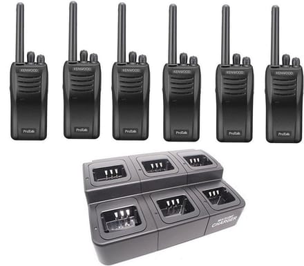 Kenwood TK3501 portofoon set met 6-voudige lader